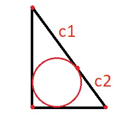 right triangle area via hypotenuse