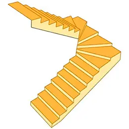 U-Shaped Winder Staircase