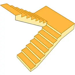 U-Shaped Staircase with Landing