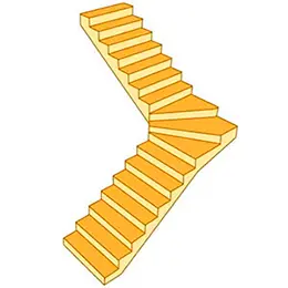 L-Shaped Winder Staircase (Quarter-Turn Stairs)